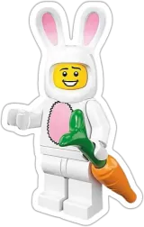 L'homme en costume de lapin