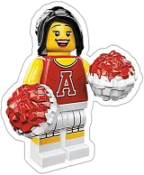 La pom-pom girl rouge